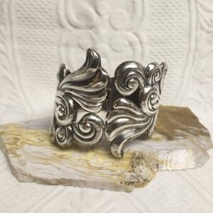 ALFREDO VILLASANA VINTAGE CLAMPER CUFF BRACELET 925 STERLING